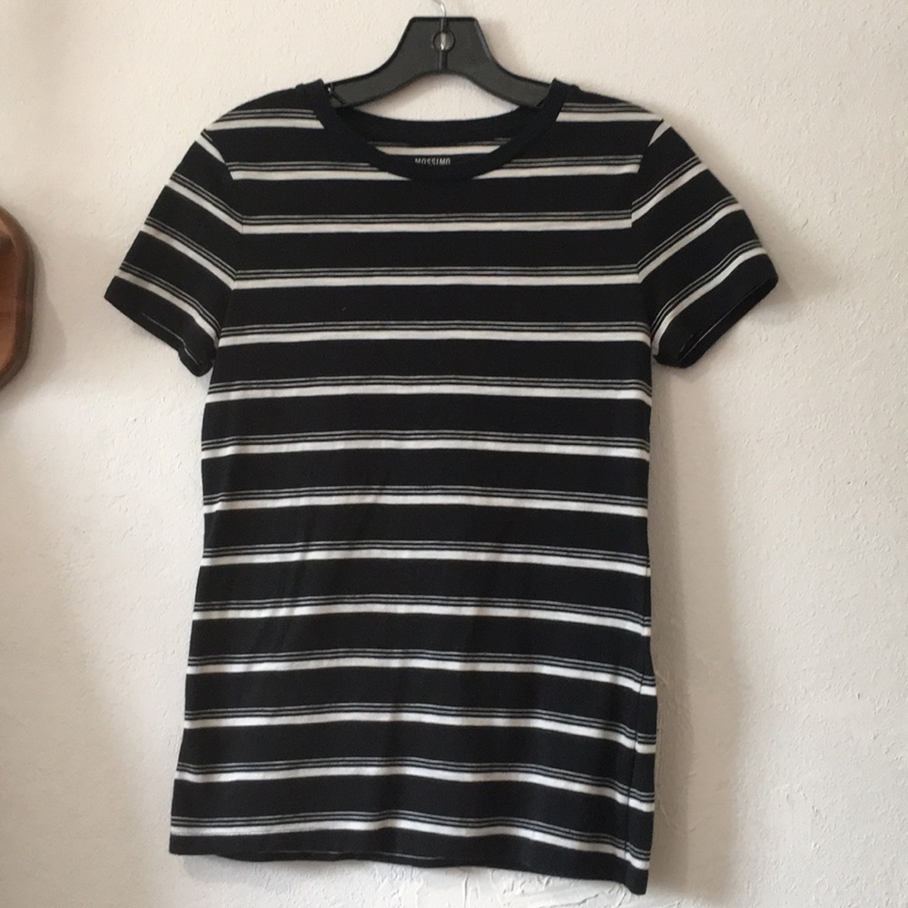 Black and White Striped Women’s Tee